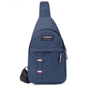 NWT FASHION One Shoulder Sling Slant Cross Chest Men Women Unisex Denim Blue Bag